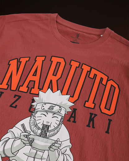 Naruto Uzumaki  Relaxed Fit Crinkle Cotton Tshirt  Men