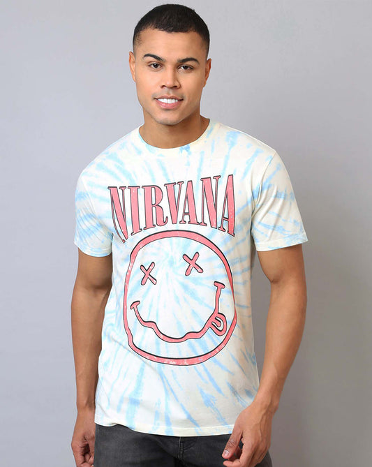 Nirvana Printed Regular Fit Tshirt For Men