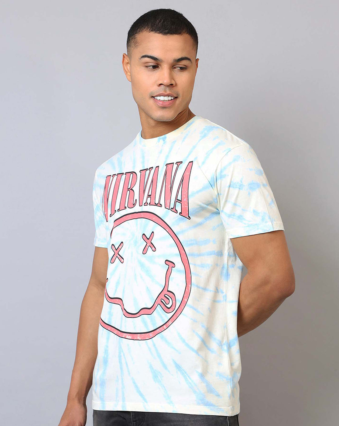 Nirvana Printed Regular Fit Tshirt For Men