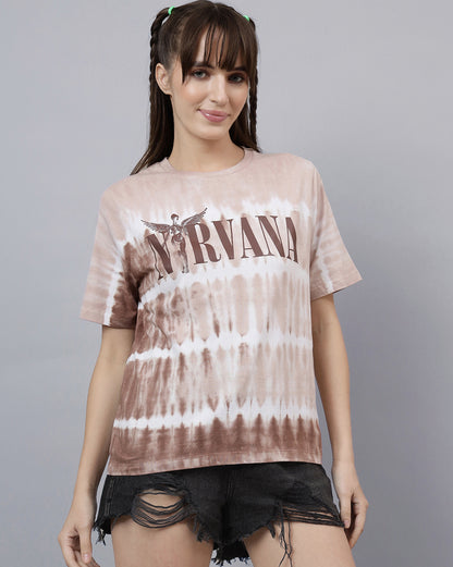Nirvana Tie-Dye Regular Fit Tshirt  Women