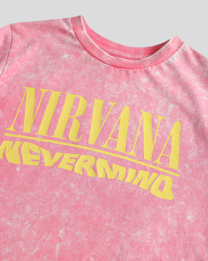 Nirvana Acid Wash Regular Fit Tshirt Women