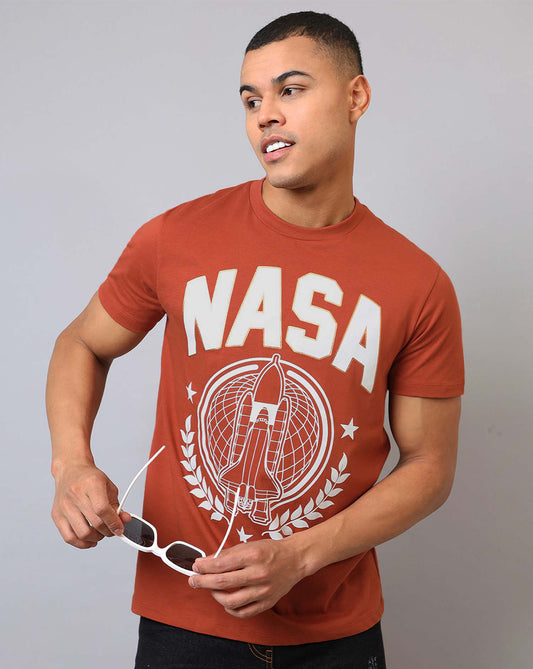 Nasa Printed Regular Fit Tshirt For Men