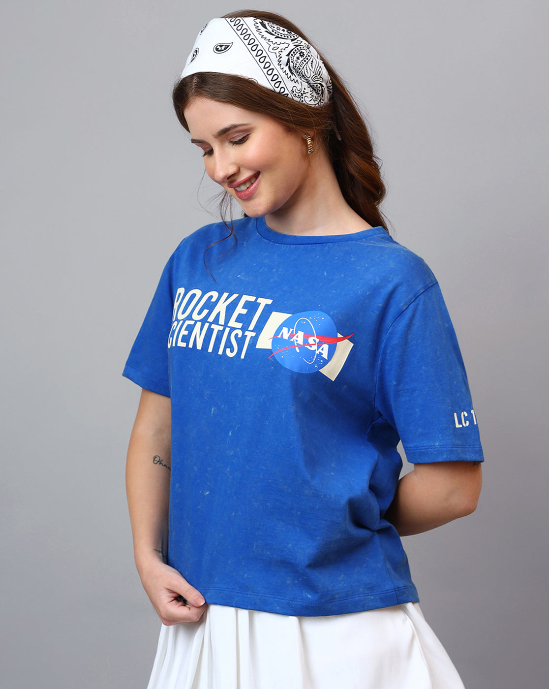 Nasa Printed Regular Fit Tshirt For Women