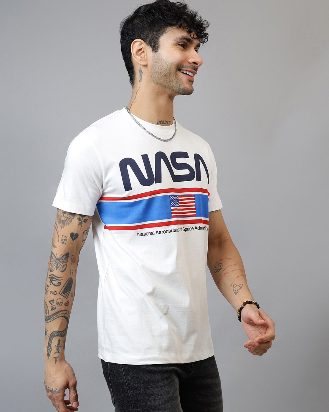 Nasa Printed Regular Fit Tshirt For Men