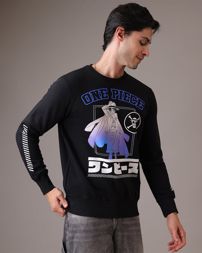 One Piece Black Sweatshirt Men