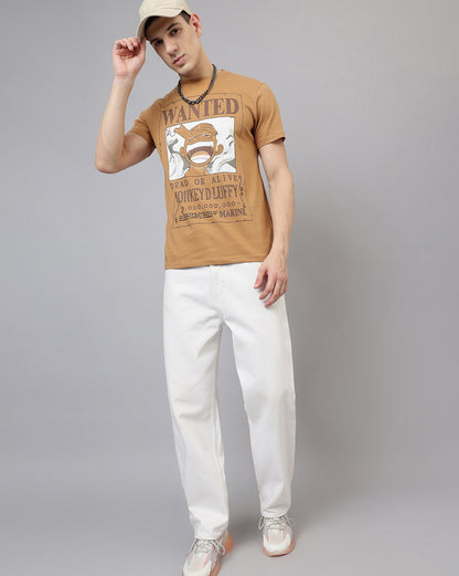 One Piece Luffy Wanted Regular Fit Tshirt Men