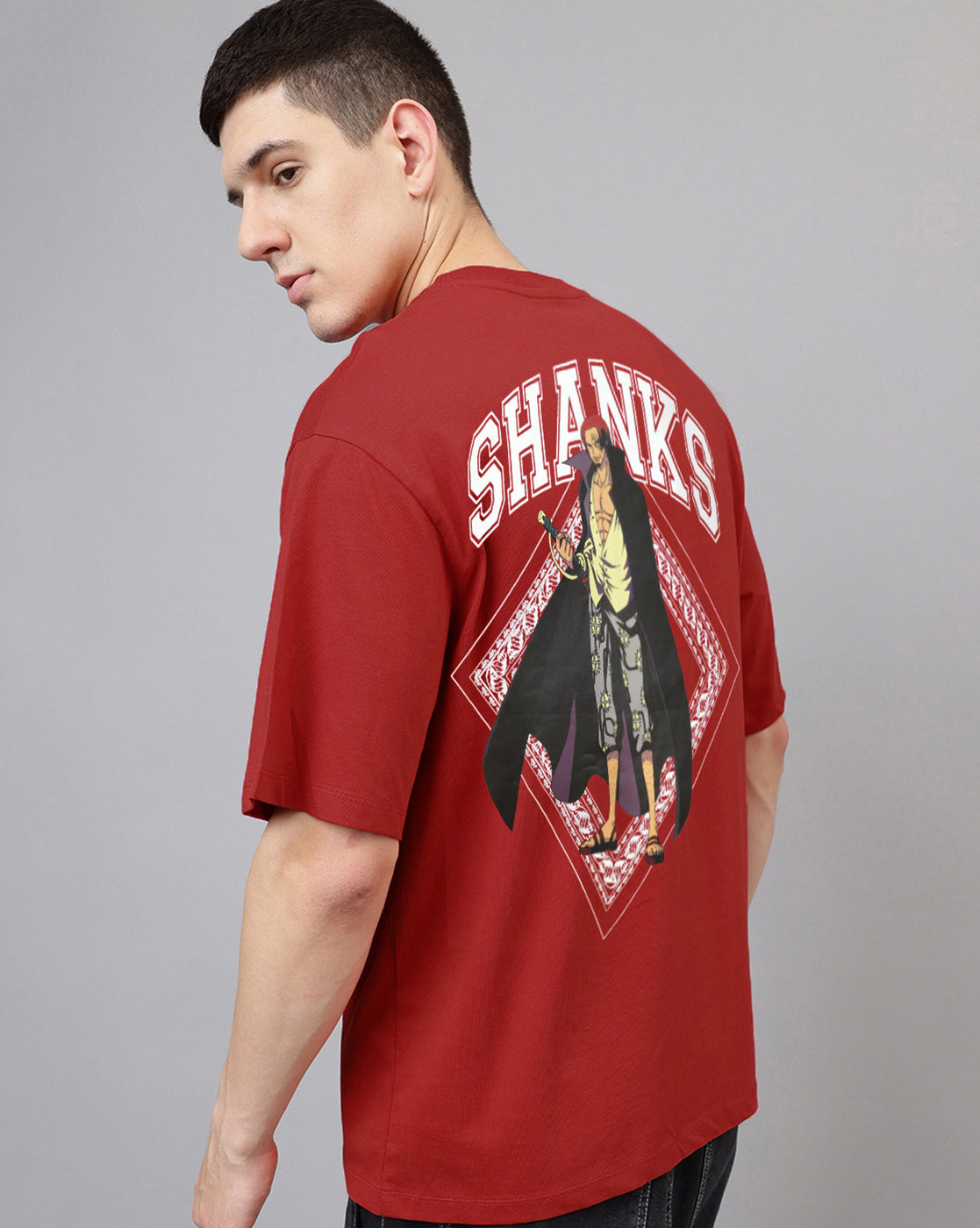 One Piece Shanks Oversized Tshirt Men
