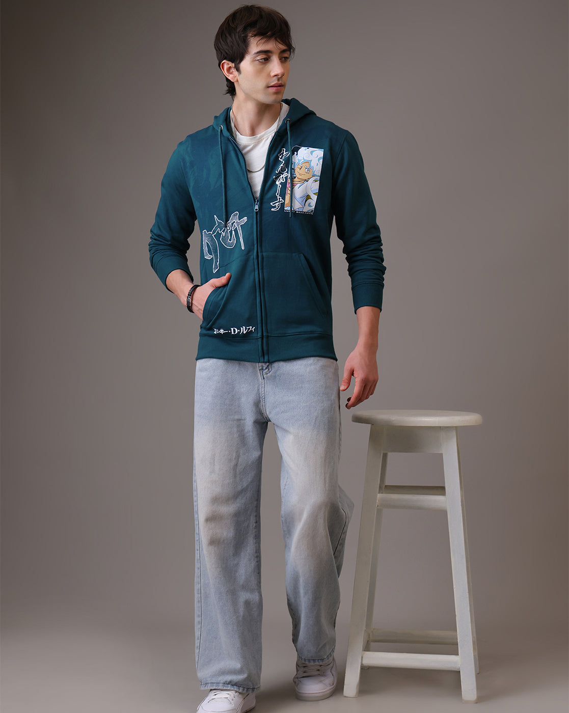 One Piece  Regular Fit Hoodie  Men