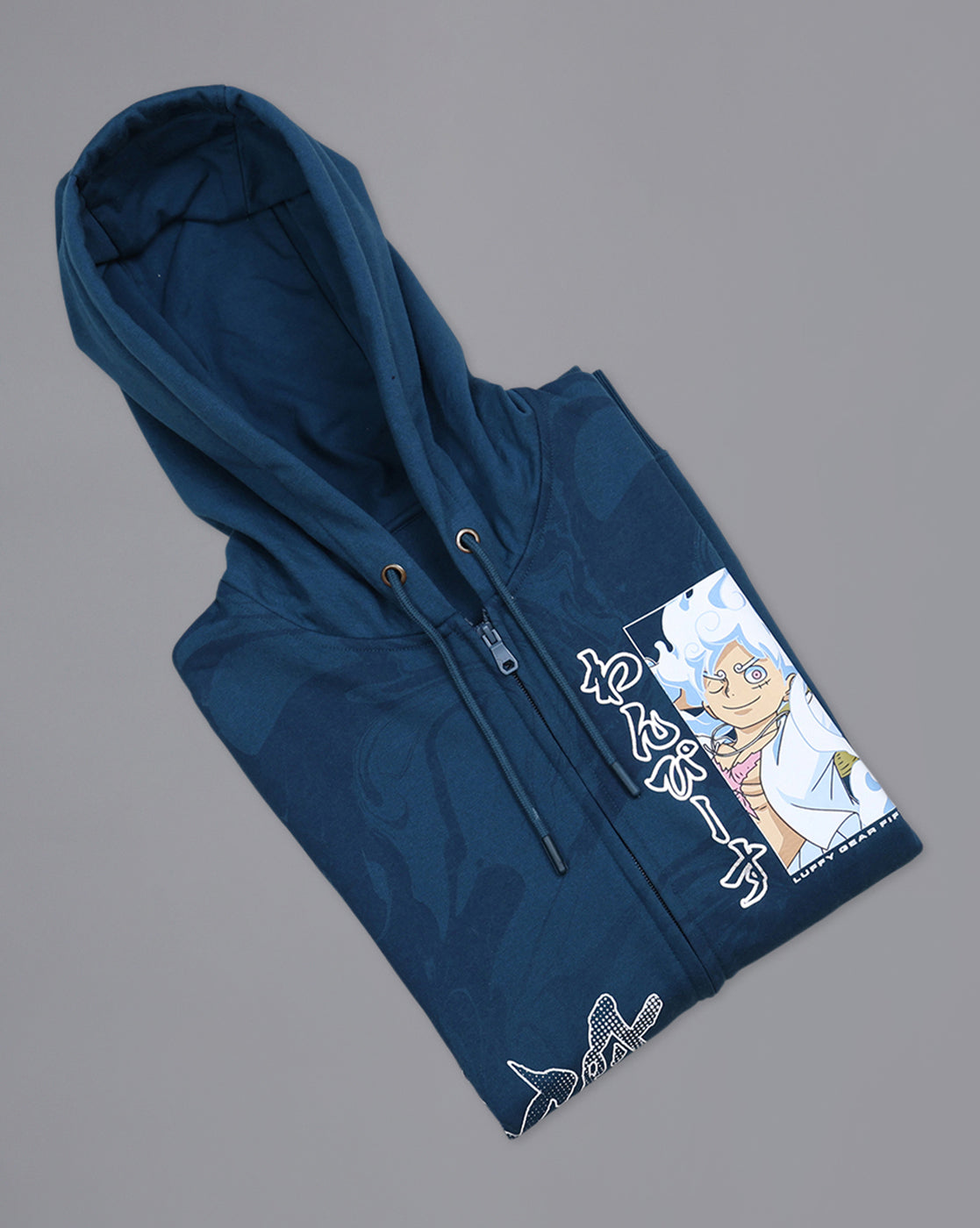 One Piece Printed Regular Fit Hoodie For Men