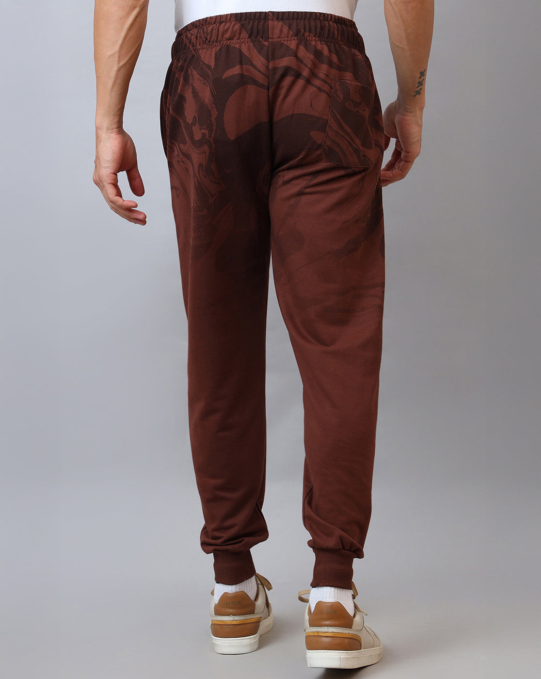 One Piece Printed Regular Fit Trackpant For Men