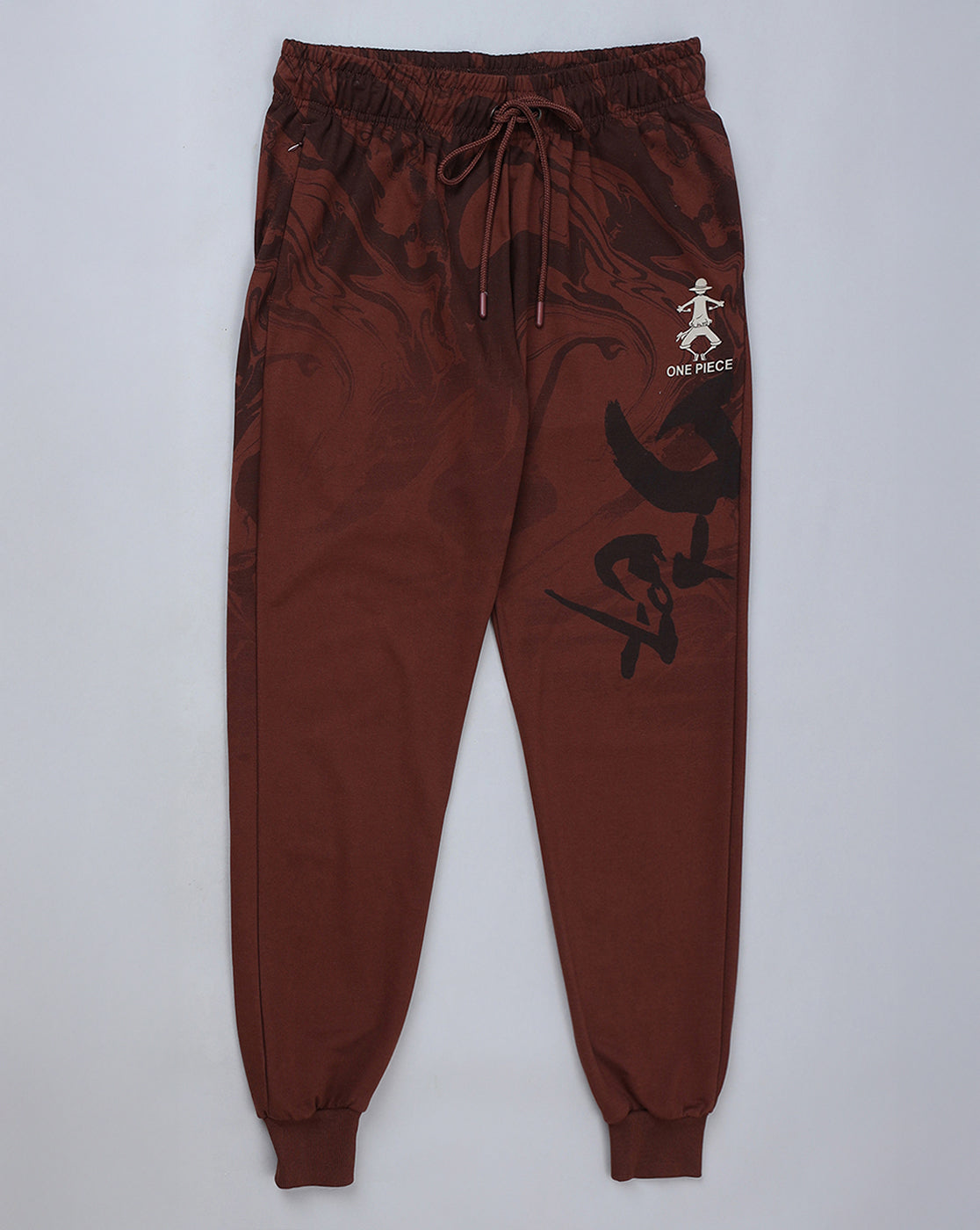 One Piece Printed Regular Fit Trackpant For Men