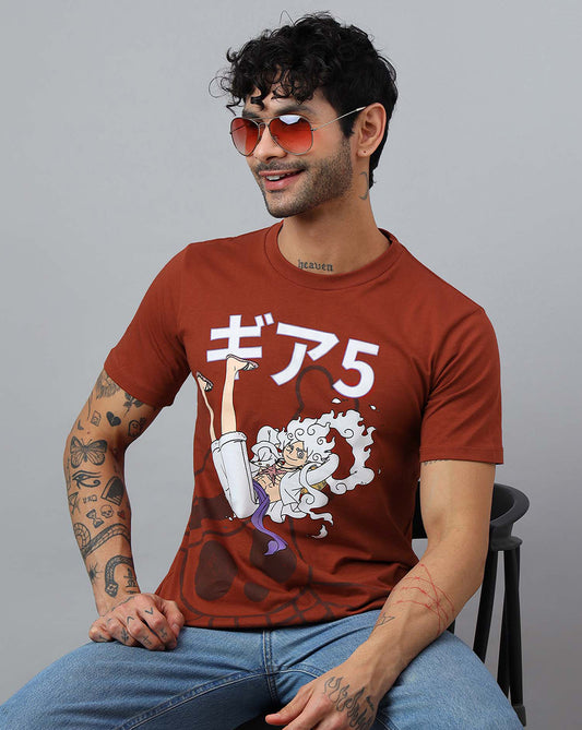 One Piece Printed Regular Fit Tshirt For Men