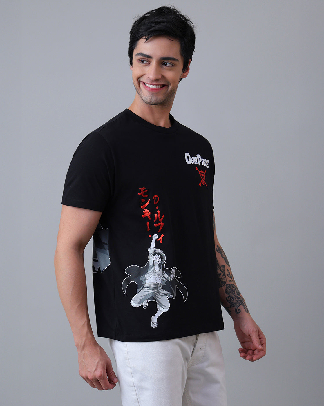 One Piece Printed Relaxed Fit Tshirt For Men