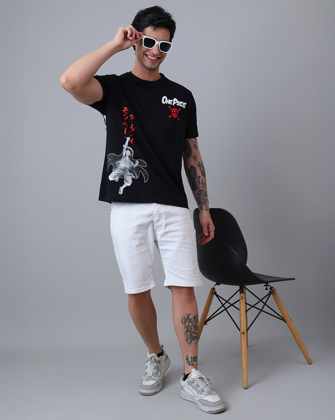 One Piece Printed Relaxed Fit Tshirt For Men