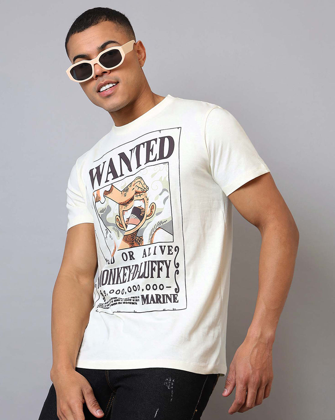 One Piece Printed Regular Fit Tshirt For Men