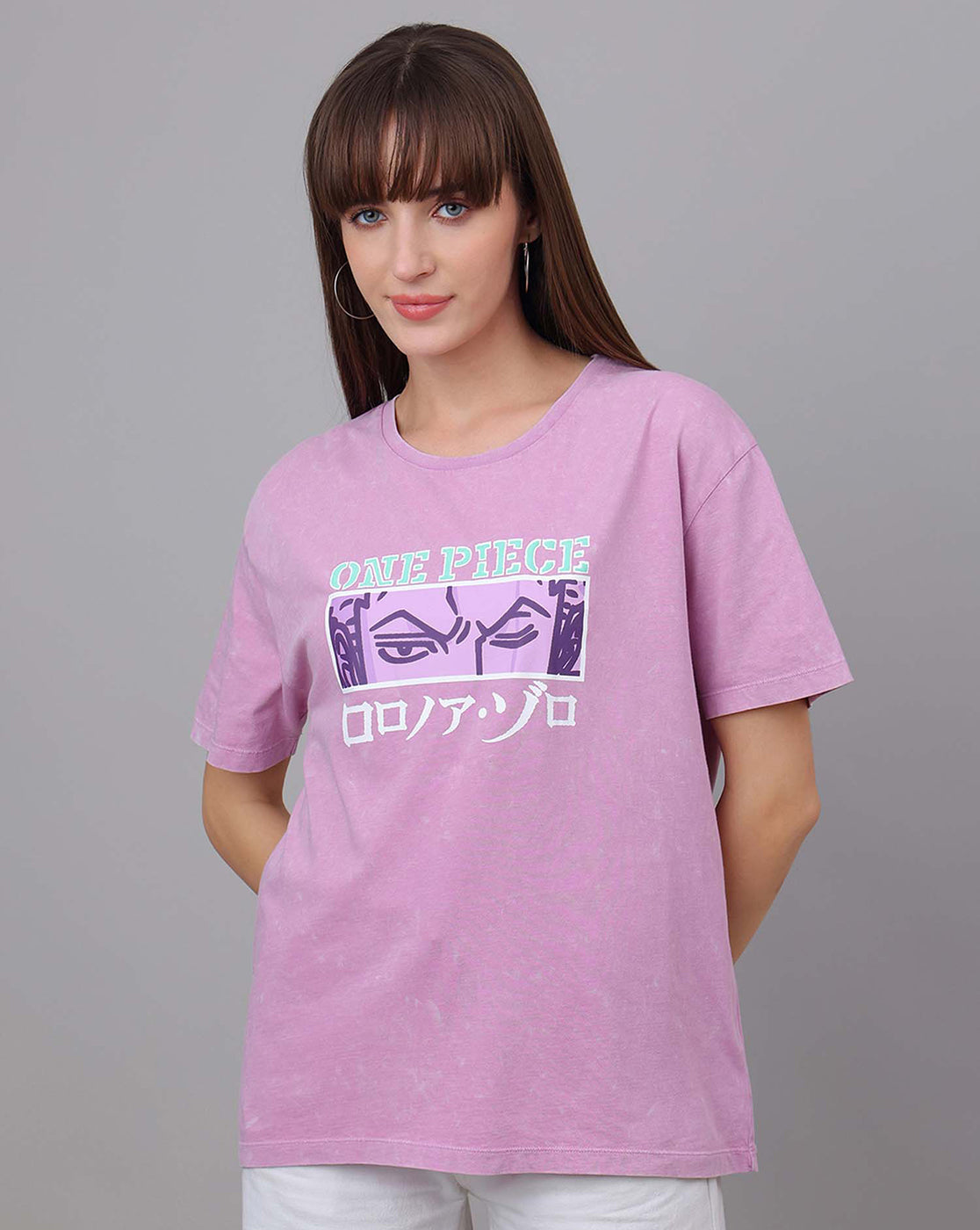 One Piece Printed Oversized Tshirt For Women
