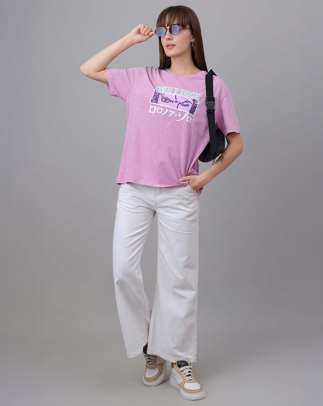 One Piece Printed Oversized Tshirt For Women