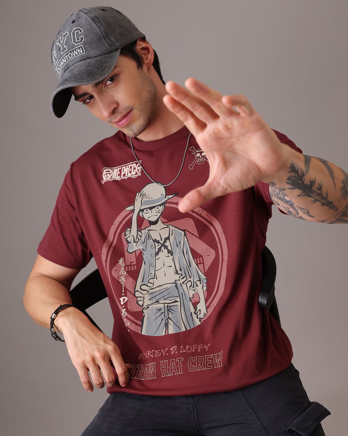 One Piece Monkey D. Luffy  Relaxed Fit Tshirt Men
