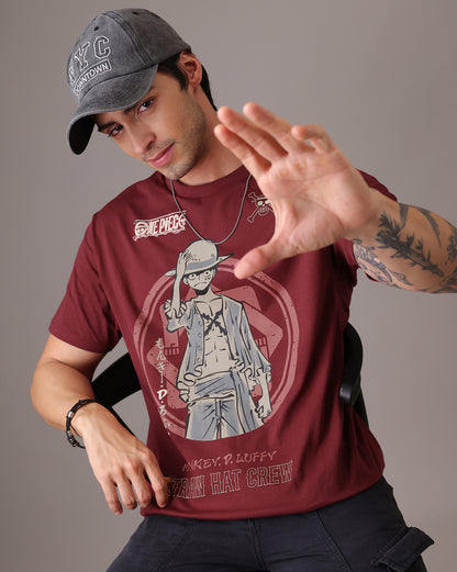 One Piece Monkey D. Luffy  Relaxed Fit Tshirt Men