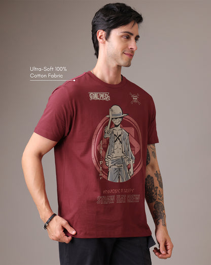 One Piece Monkey D. Luffy  Relaxed Fit Tshirt Men