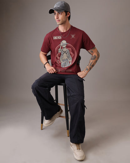 One Piece Monkey D. Luffy  Relaxed Fit Tshirt Men