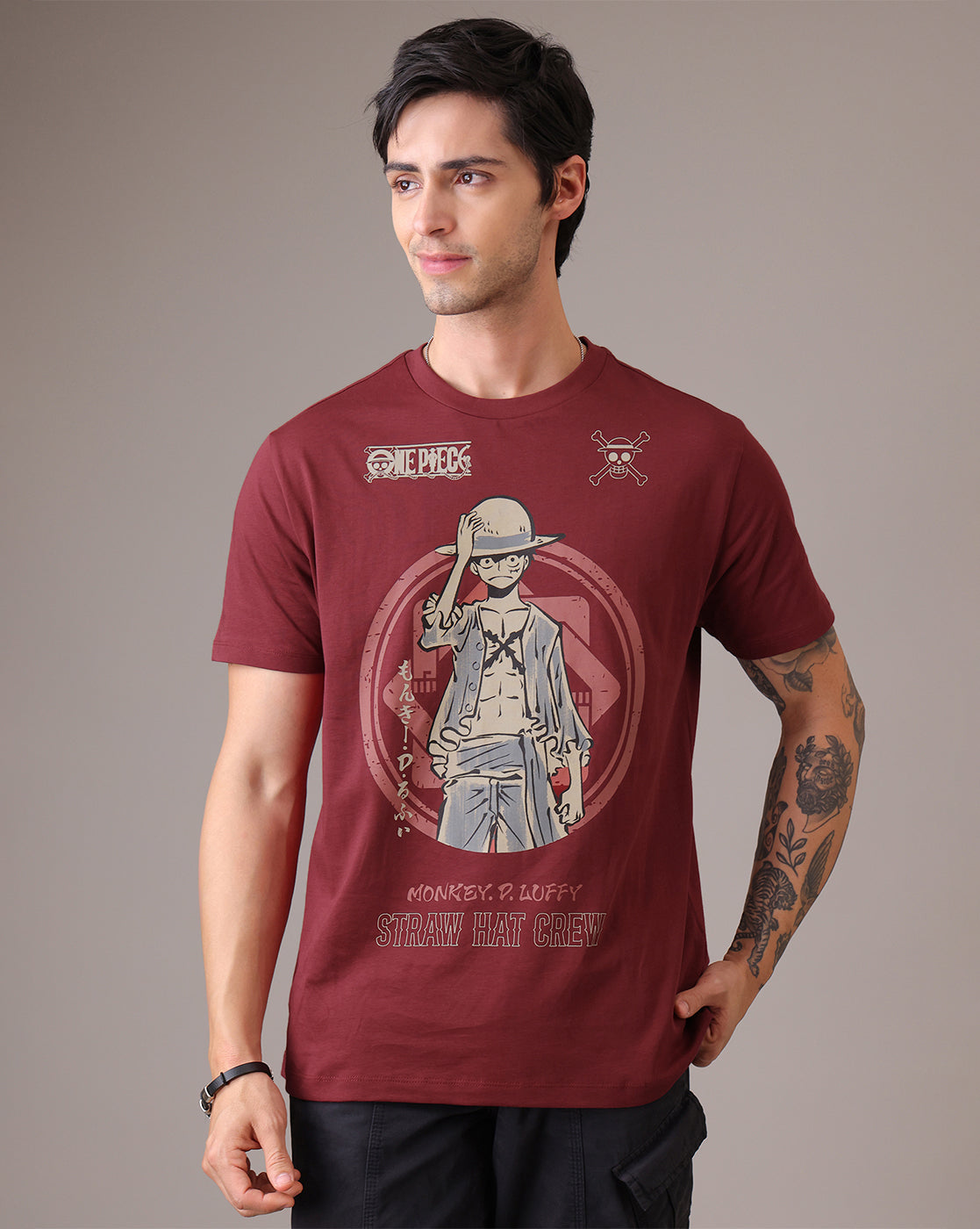 One Piece Monkey D. Luffy  Relaxed Fit Tshirt Men