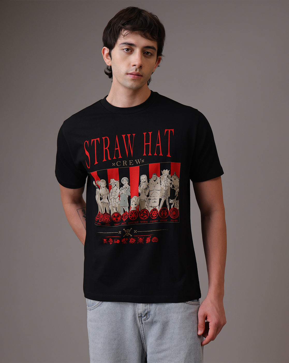 One Piece Straw Hat Crew  Relaxed Fit Tshirt  Men