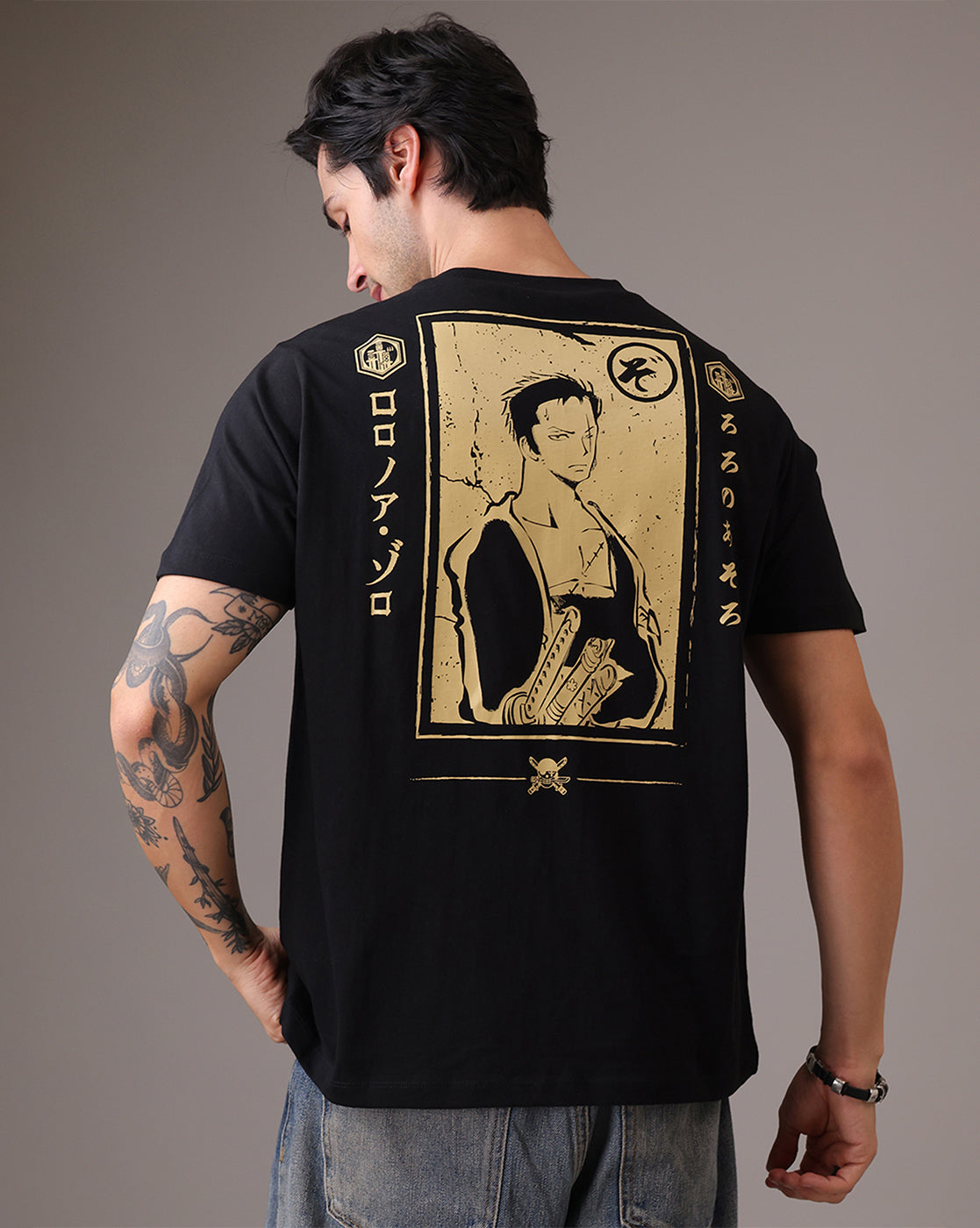 One Piece Roronoa Zoro Relaxed Fit Tshirt  Men