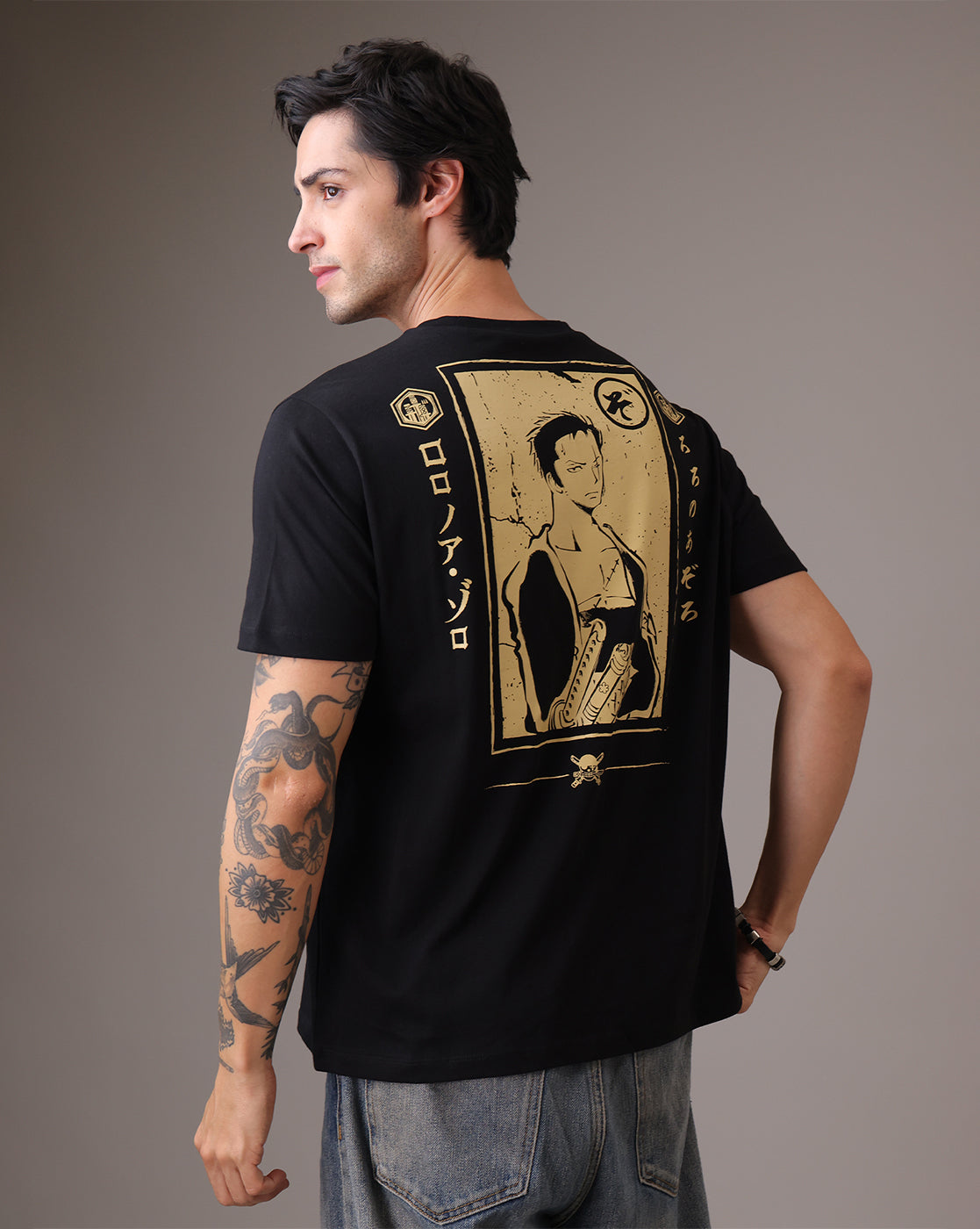 One Piece Roronoa Zoro Relaxed Fit Tshirt  Men