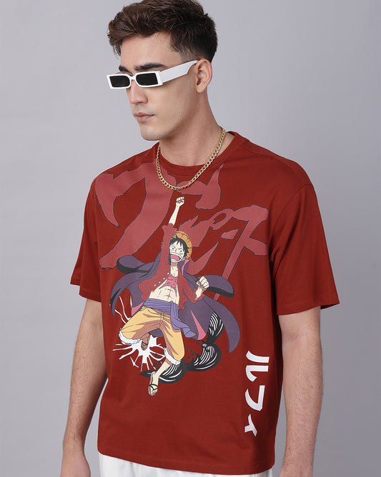 One Piece Printed Oversized Tshirt For Men
