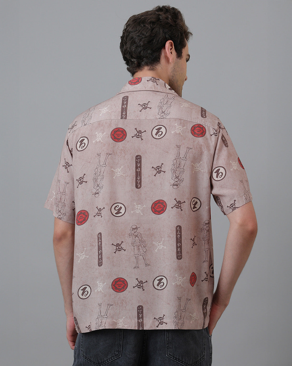One Piece Printed Relaxed Fit Shirt For Men