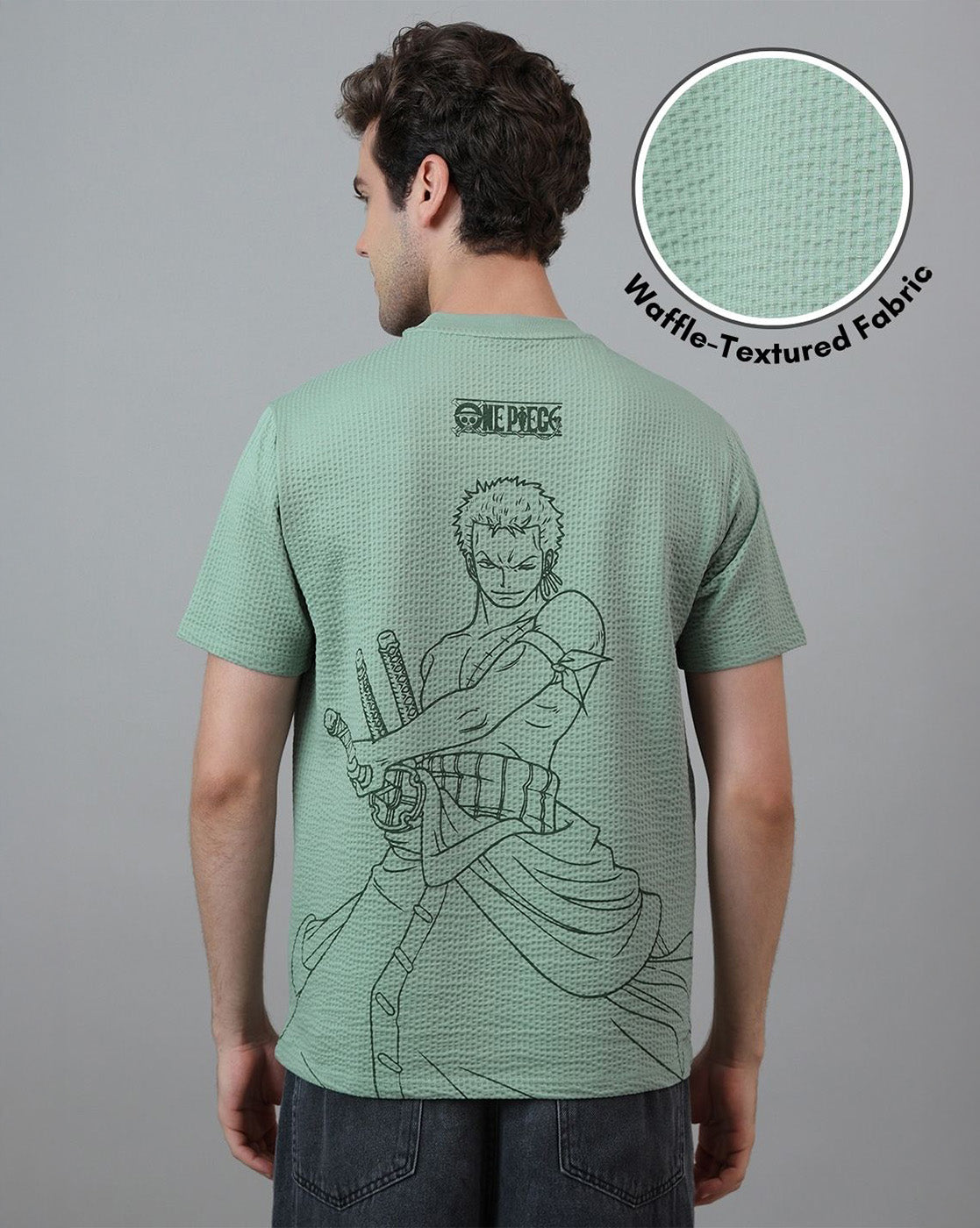 One Piece Roronoa Zoro Printed Relaxed Fit Tshirt For Men