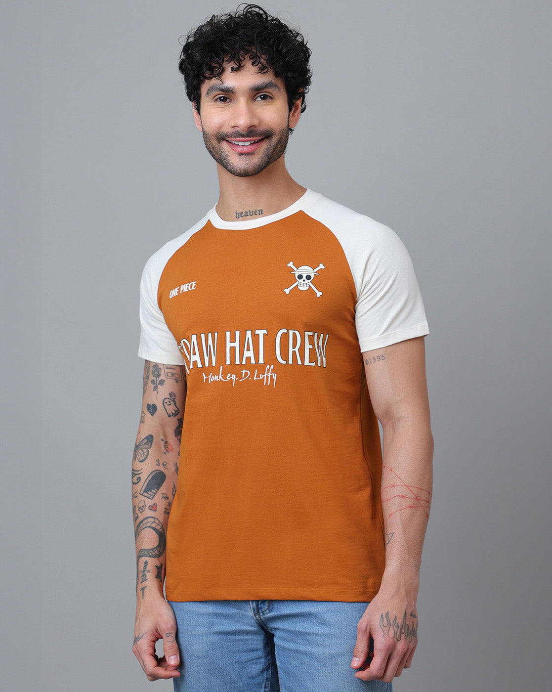 One Piece Printed Regular Fit Tshirt For Men