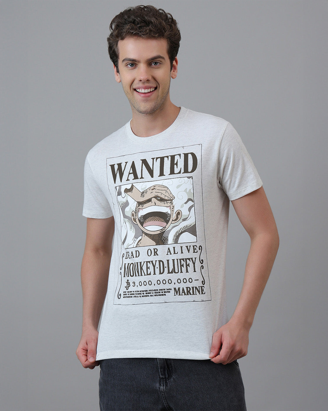 One Piece Monkey D. Luffy Wanted Relaxed Fit Tshirt Men
