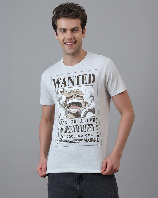 One Piece Monkey.D.Luffy  Printed Relaxed Fit Tshirt For Men
