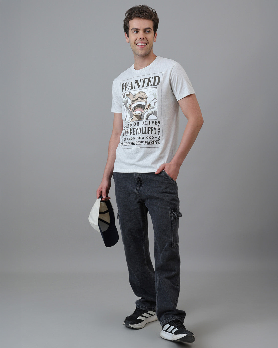 One Piece Monkey D. Luffy Wanted Relaxed Fit Tshirt Men