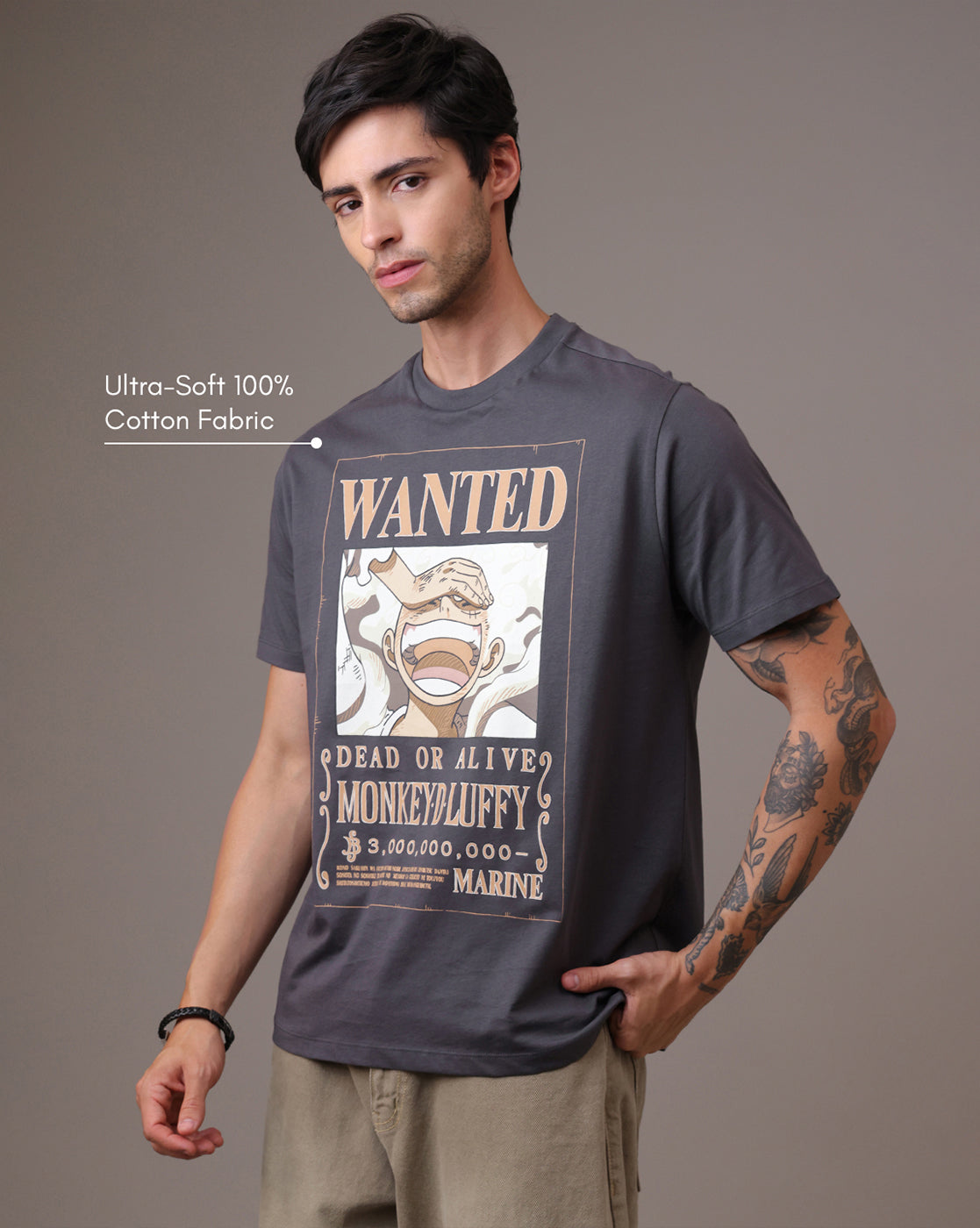 One Piece Monkey.D.Luffy Relaxed Fit Tshirt Men
