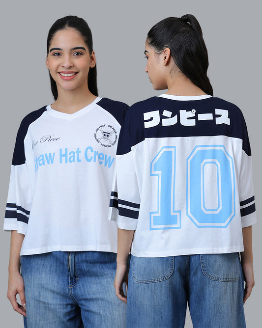 One Piece Printed Oversized Raglan Sleeves Tshirt For Women