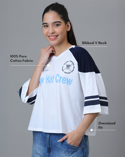 One Piece  Oversized Raglan Sleeves Tshirt  Women