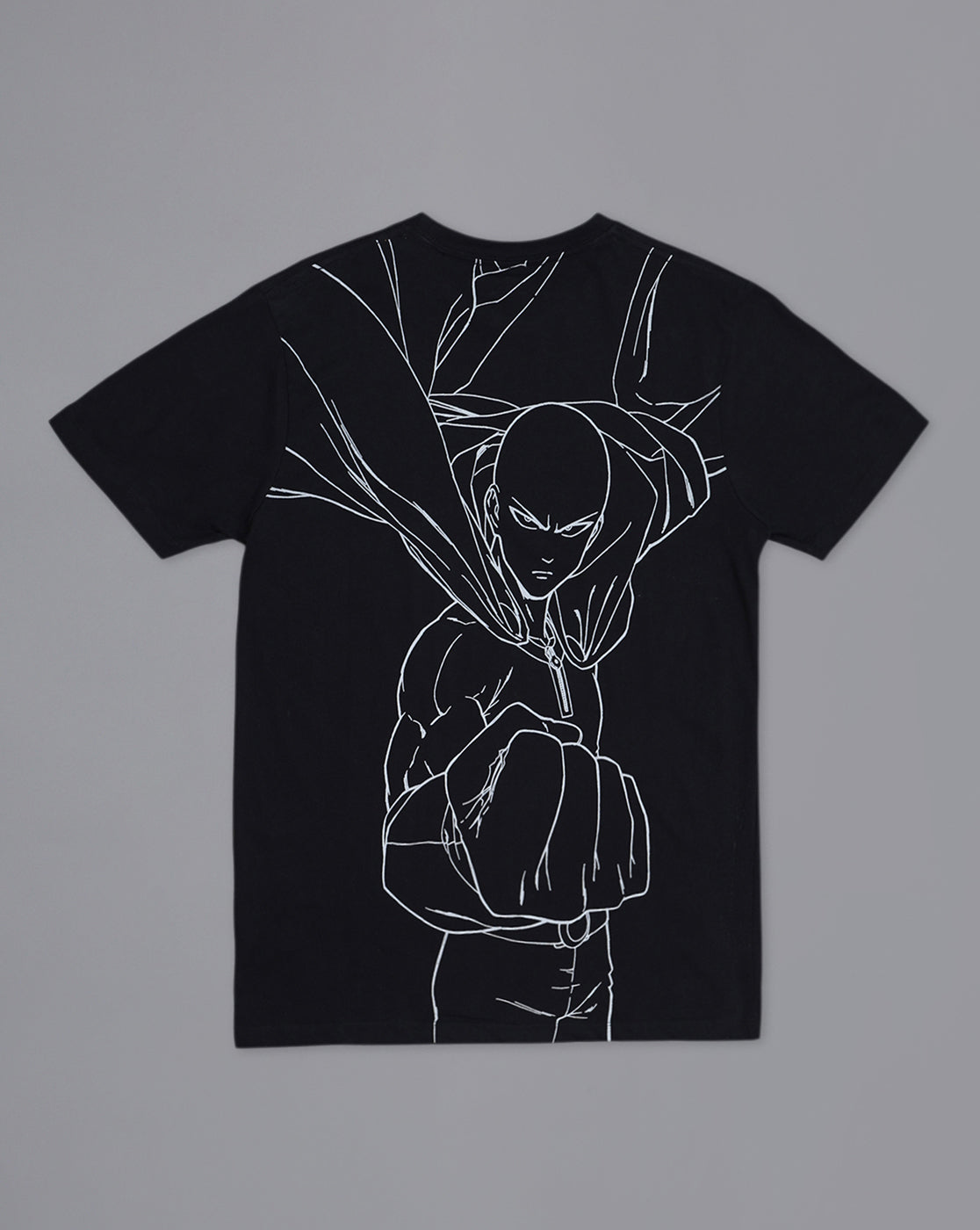 One Punch Man Saitama Black Regular Fit Tshirt For Men