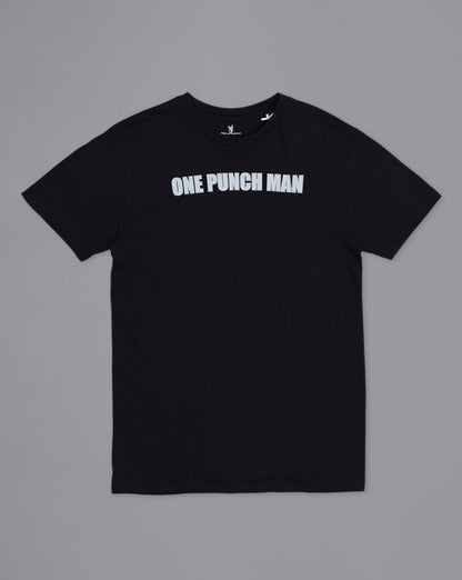 One Punch Man Saitama Black Regular Fit Tshirt  Men