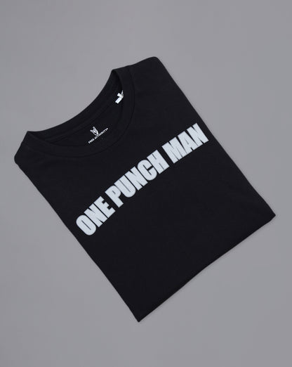 One Punch Man Saitama Black Regular Fit Tshirt  Men