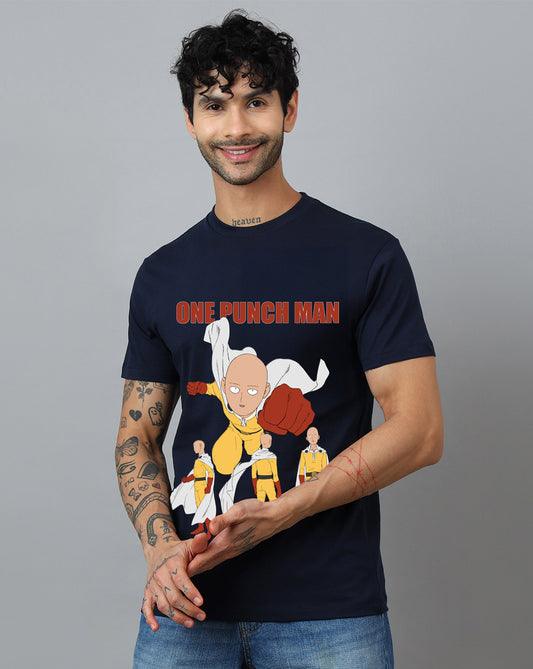 One Punch Man Printed Regular Fit Tshirt For Men