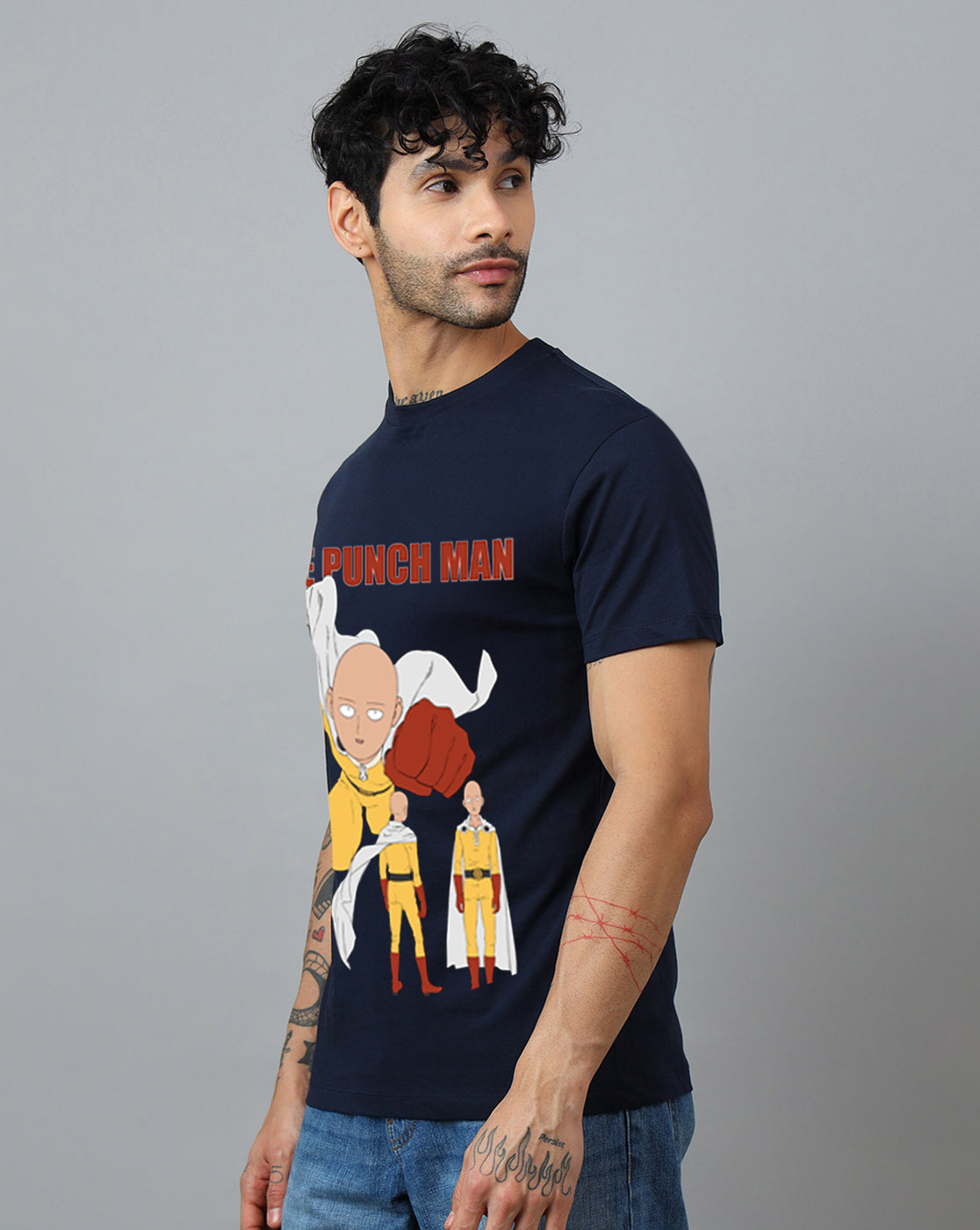 One Punch Man Printed Regular Fit Tshirt For Men