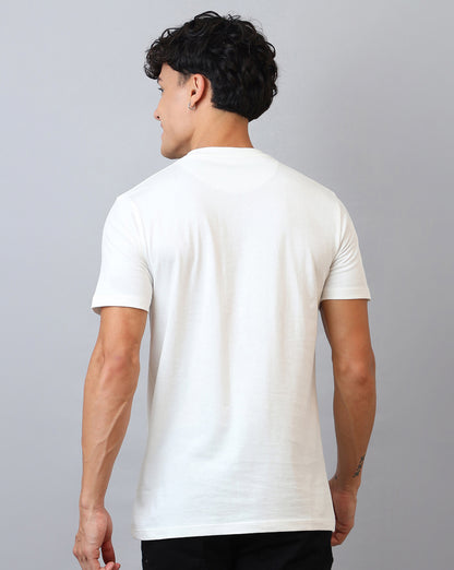 One Punch Man Regular Fit Off-White Tshirt  Men