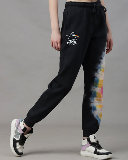 Pink Floyd Regular Fit Black Jogger Women