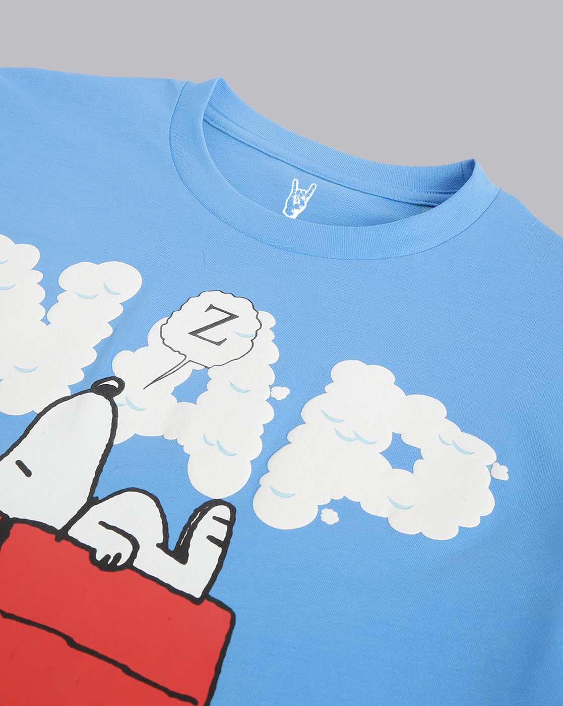 Snoopy Regular Fit Blue Tshirt Men