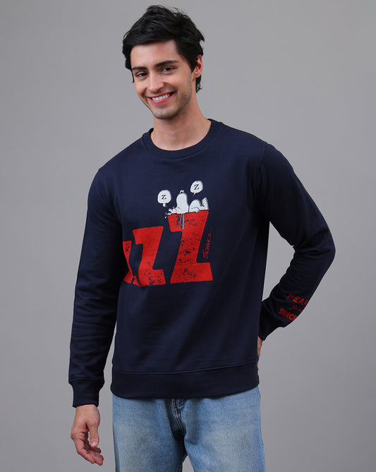 Peanuts Printed Regular Fit Sweatshirt For Men