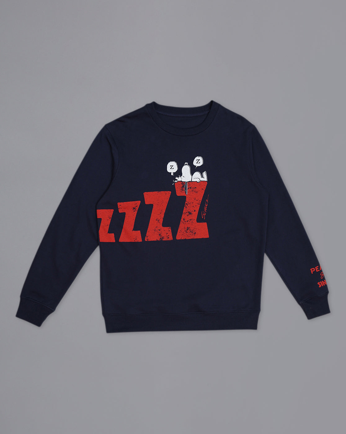 Peanuts Printed Regular Fit Sweatshirt For Men