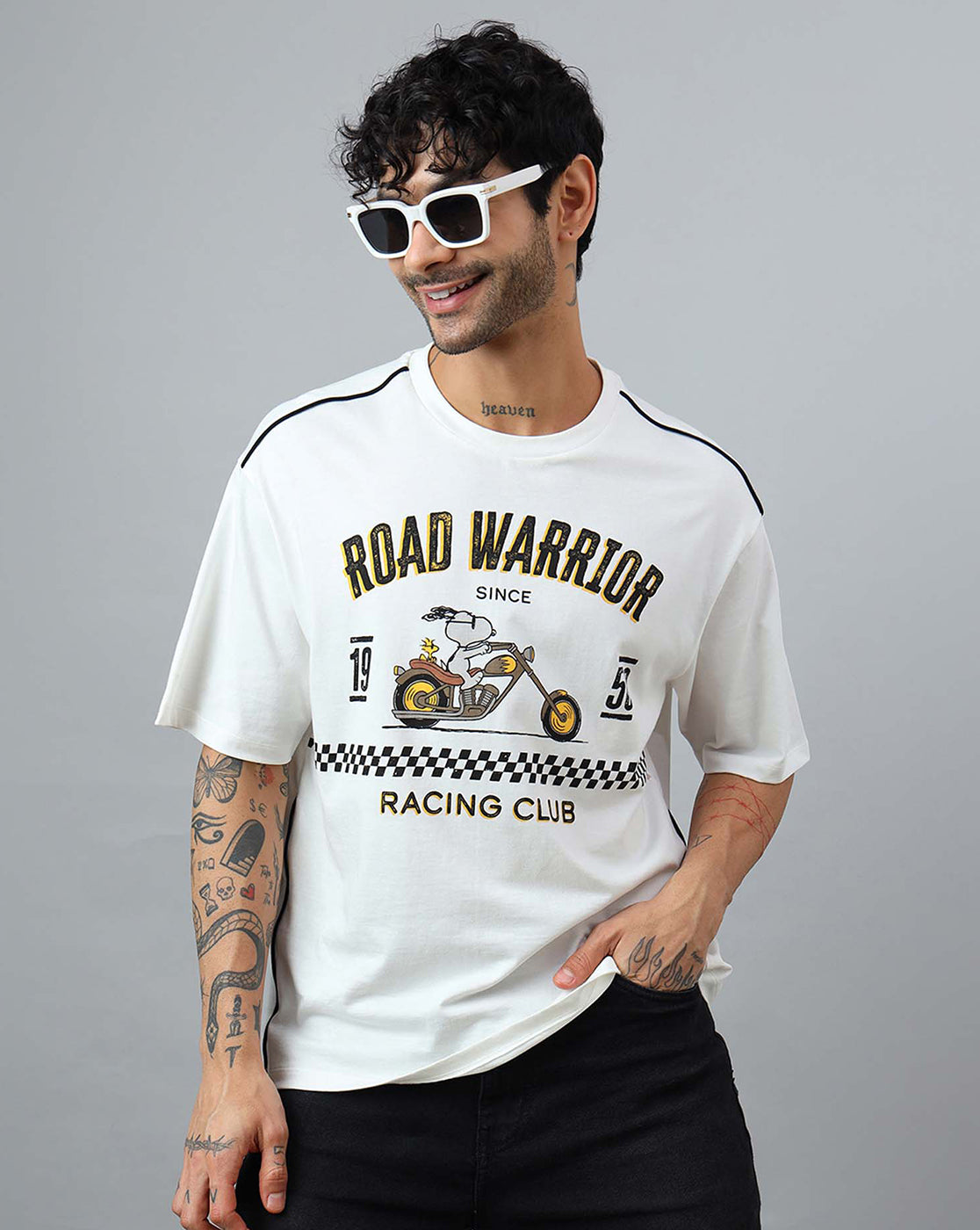 Peanuts Printed Oversized Tshirt For Men